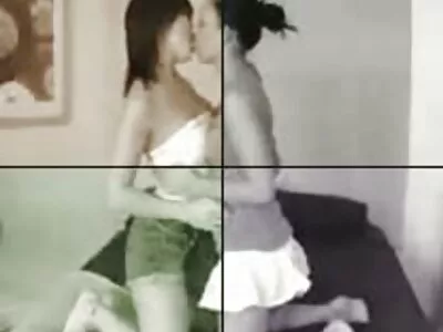 בחדר שינה מואר על מיטה לבנה, היפות קיימו יחסי סקס חינם שחורות מין.